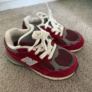 New Balance Red and Gray Sneakers Classic Design